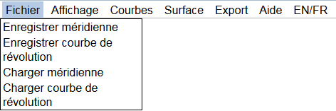 File menu