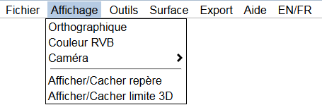 Display menu