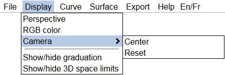 Camera options