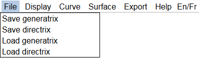 File menu
